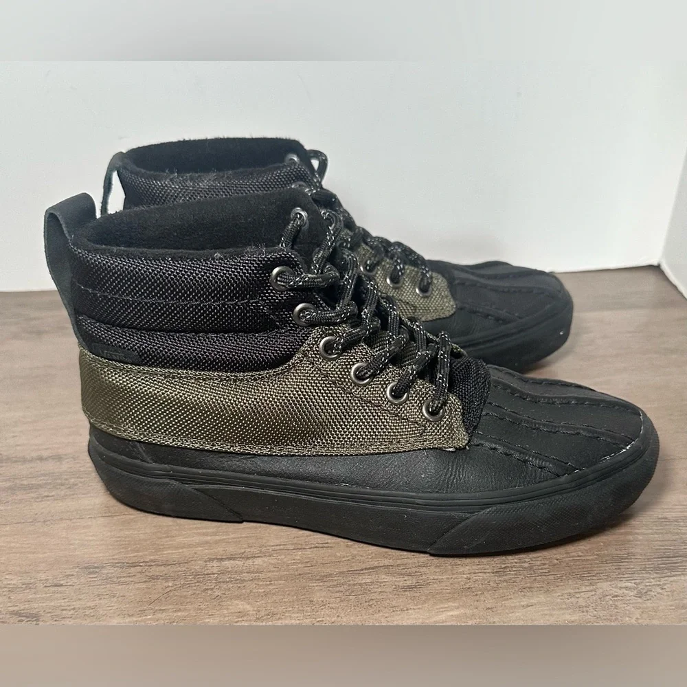 VANS SK8-HI DEL PATO DUCK BOOTS, M 5.5 W 7‎ Green/Black All Weather MTE 360.